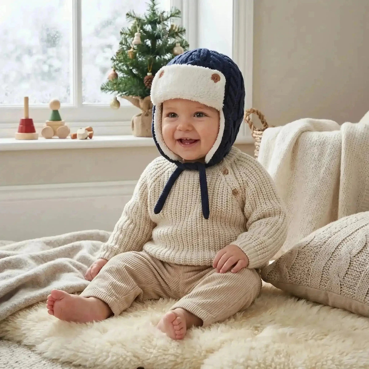 bonnet bebe bleu