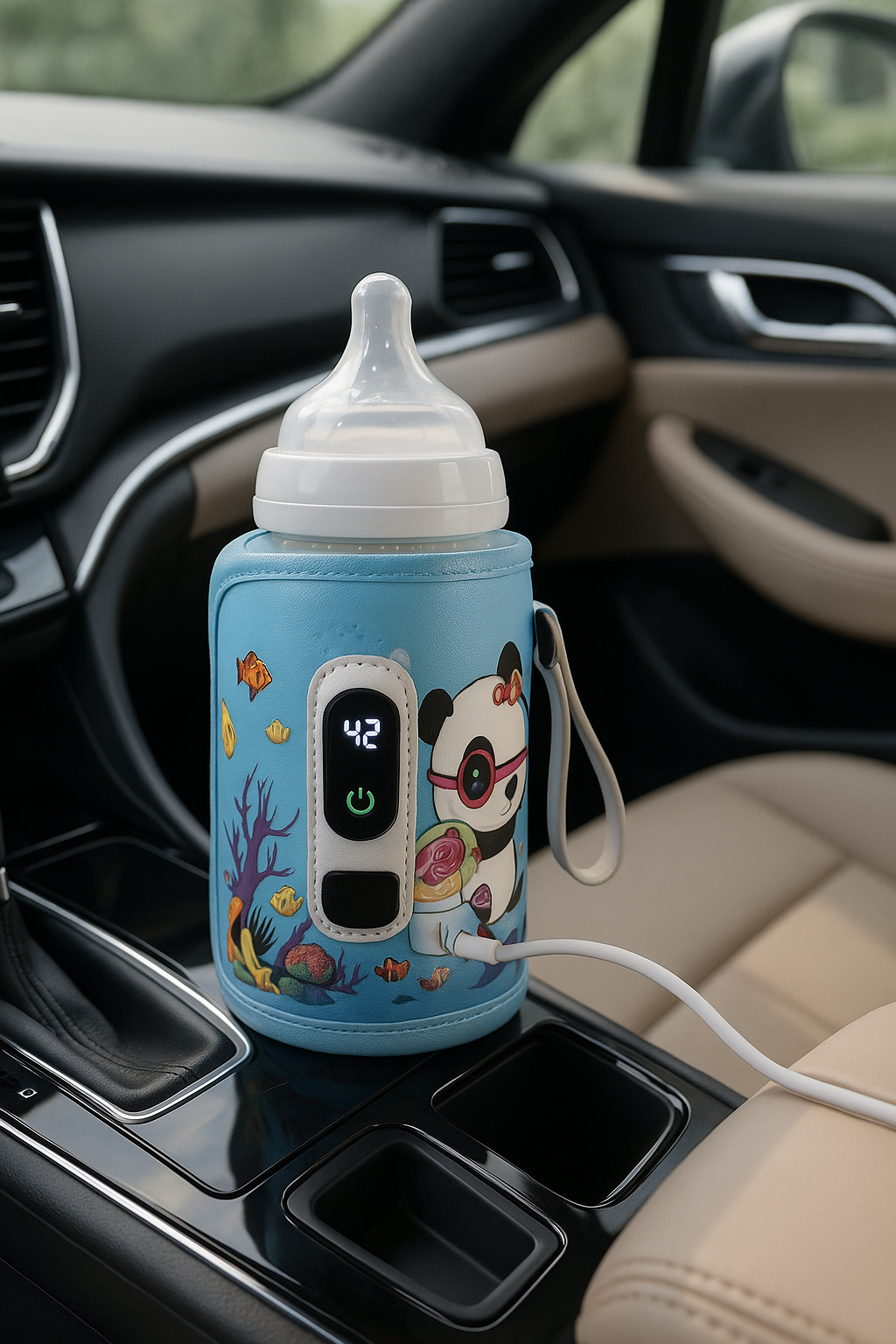 chauffe biberon voiture bleu