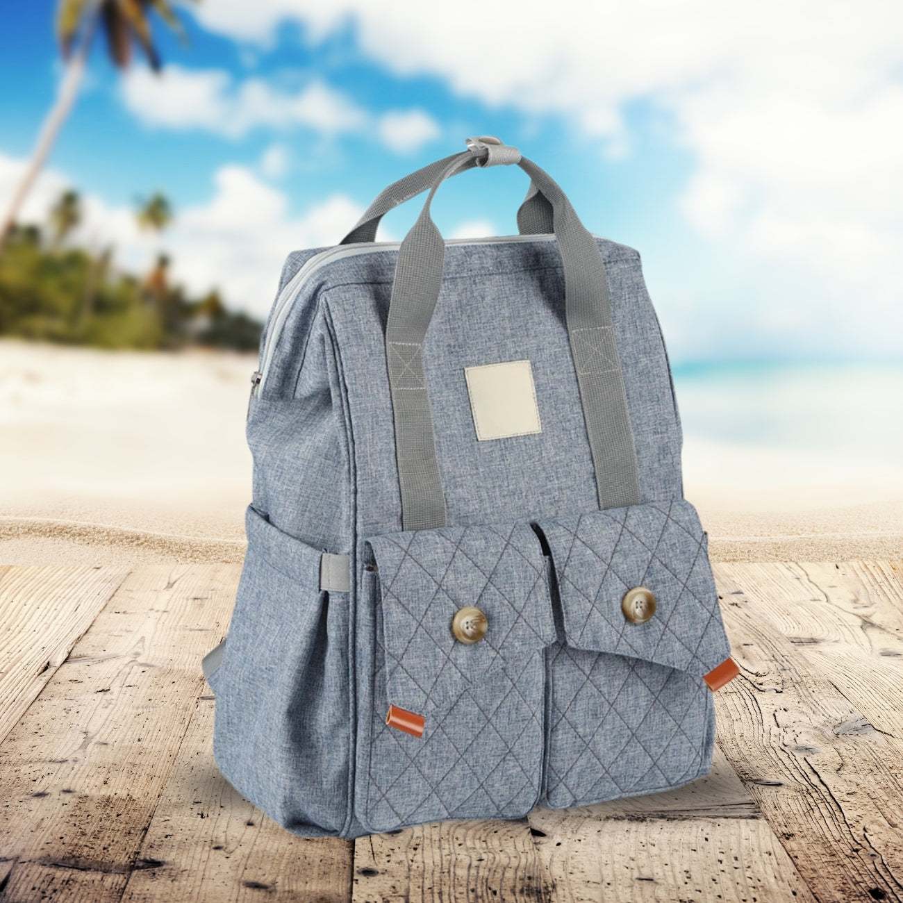 sac a langer a dos bleu jeans