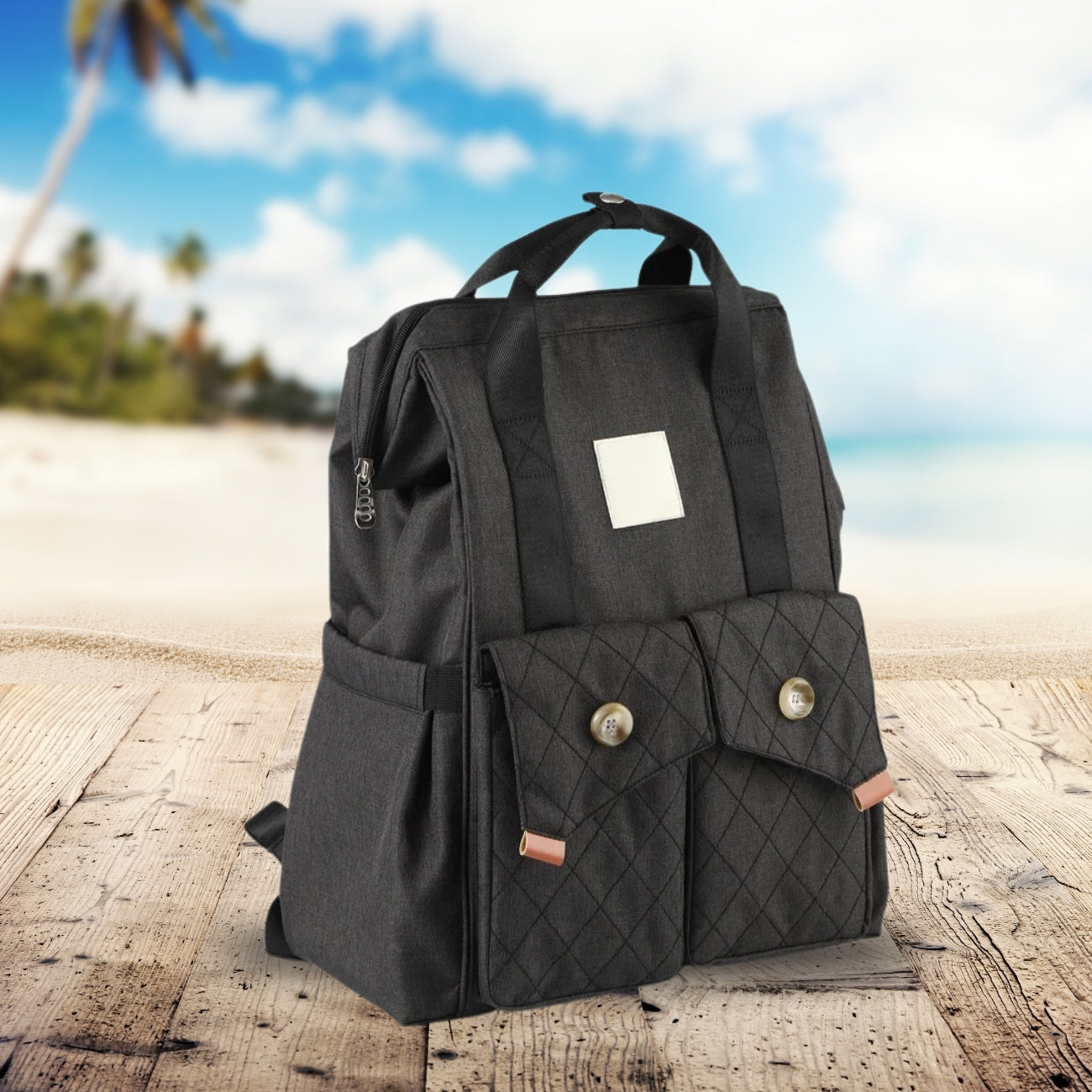 sac a langer a dos noir