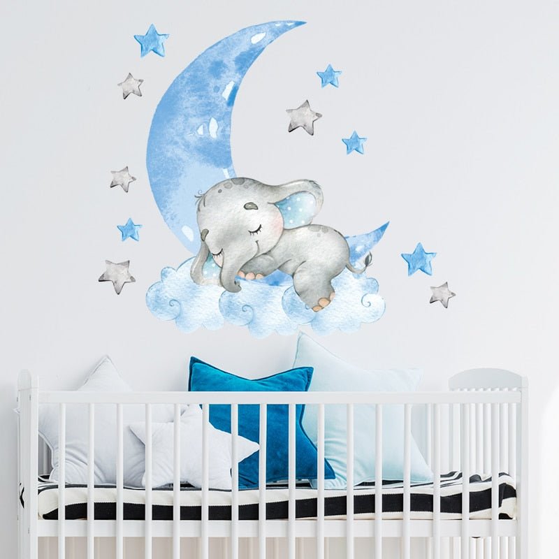 BabyElephant™ - Autocollants muraux pour chambre de bébé | bébé - Djimberry Bébé