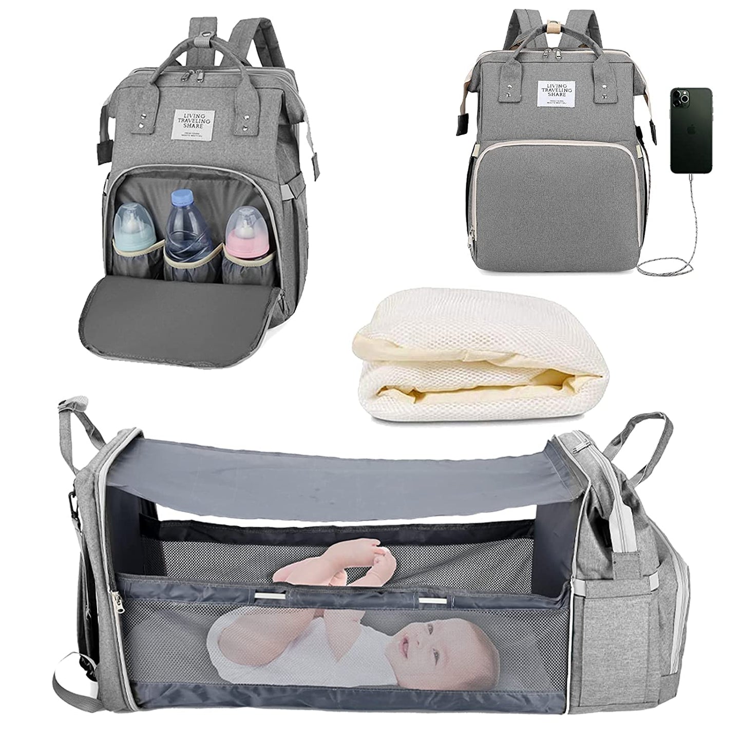 BabyNappy™ - Sac à langer portatif et berceau de voyage - Djimberry Bébé