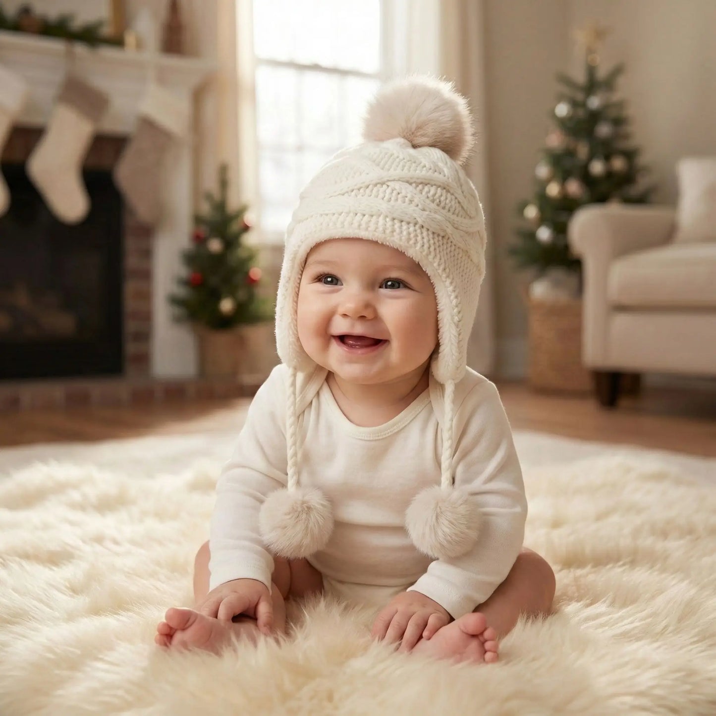 bonnet bébé fille blanc