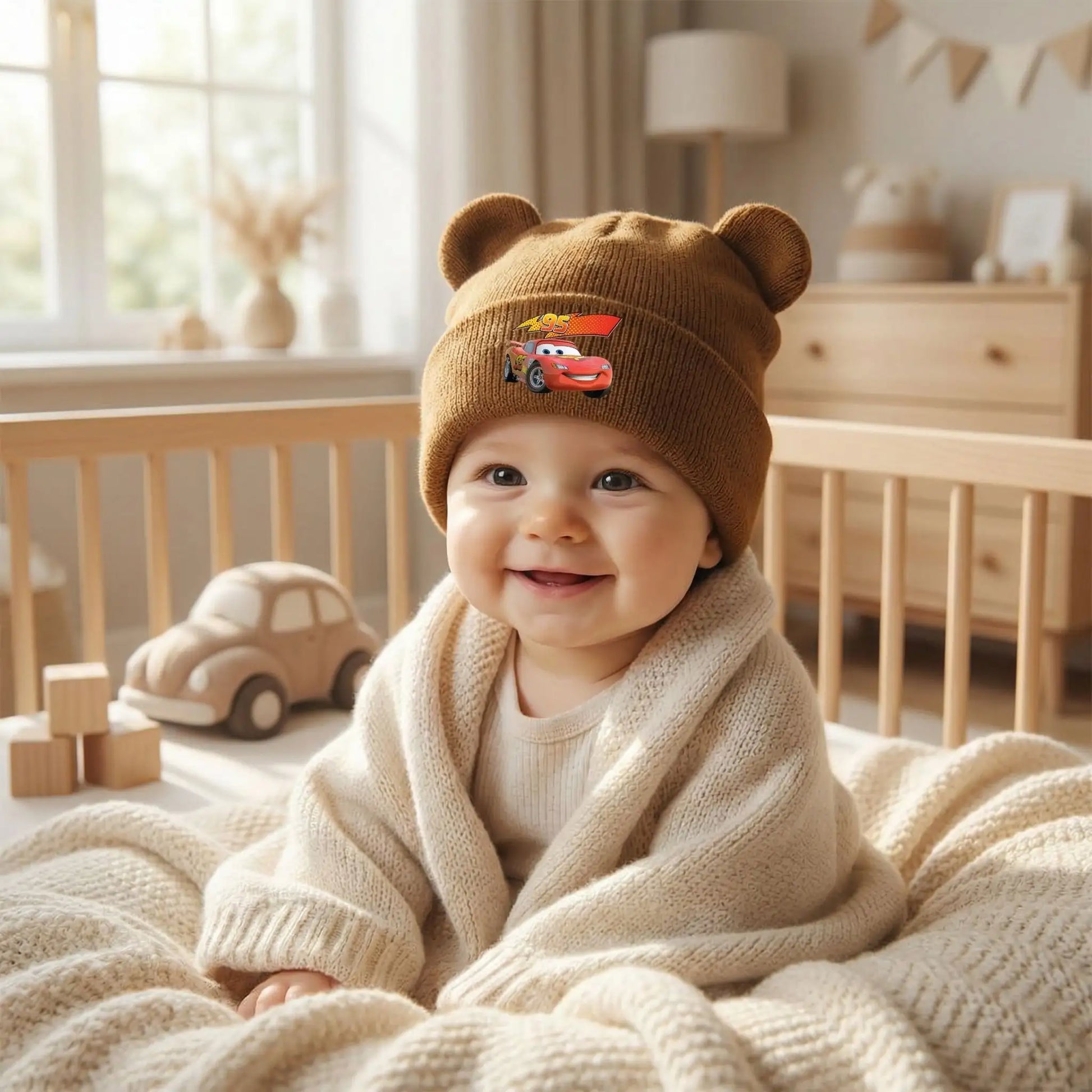 bonnet bebe garcon marron