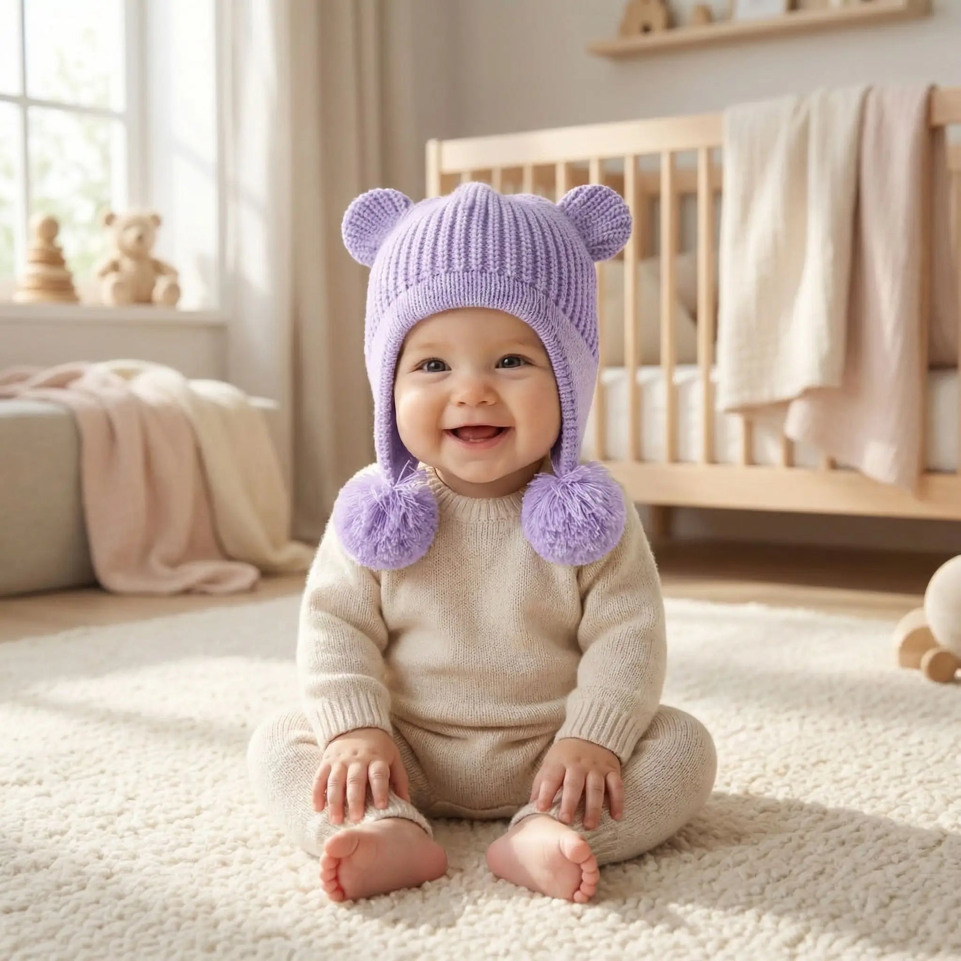 bonnet bebe garcon violet