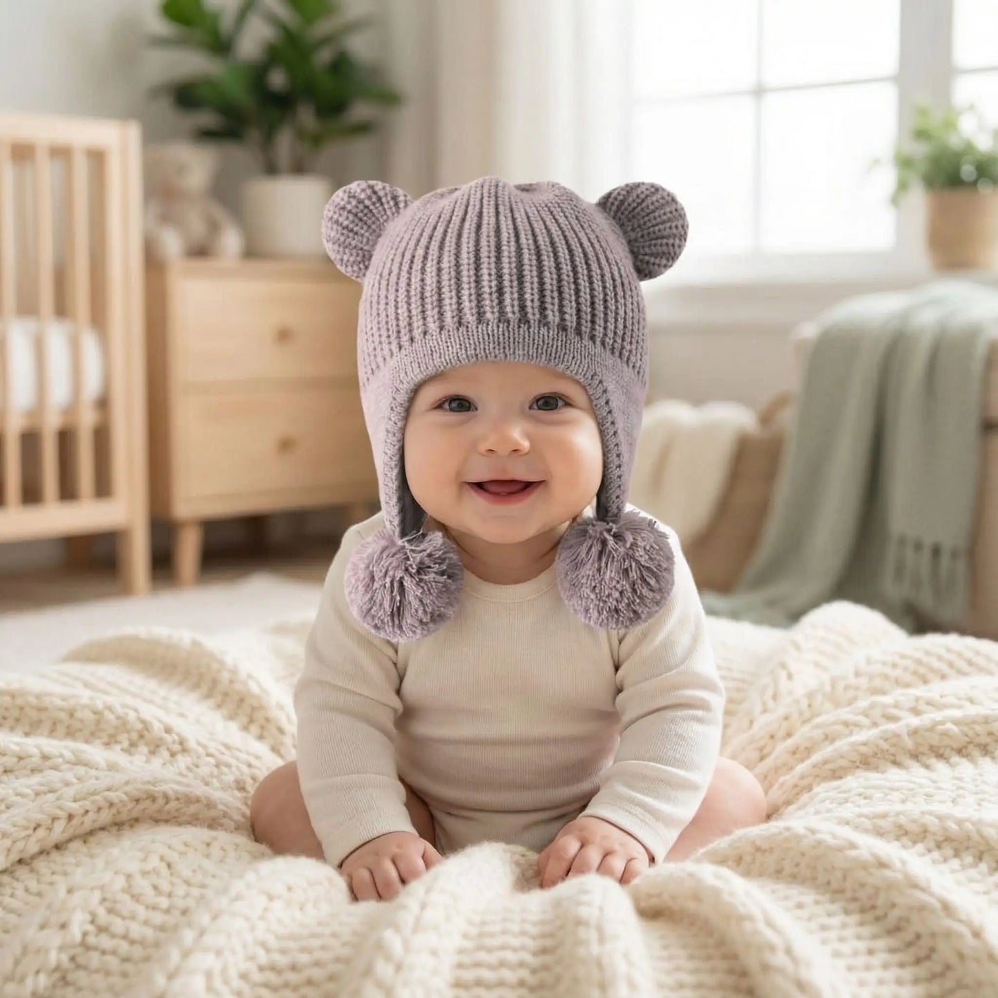 bonnet bebe garcon violet