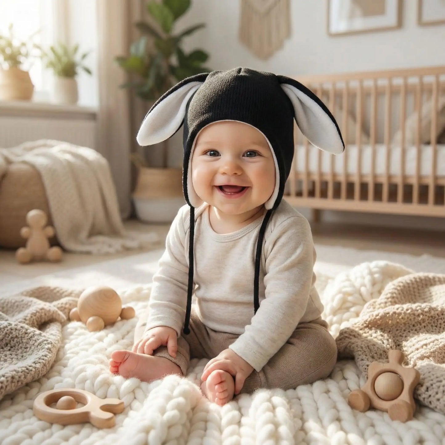 bonnet bebe garcon noir