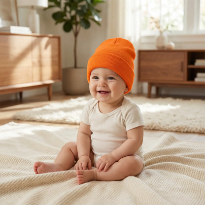 bonnet bebe naissance orange