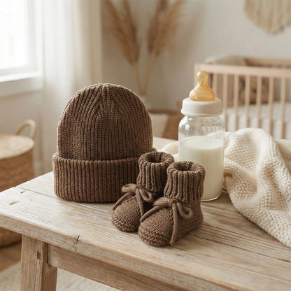 bonnet bebe naissance brun