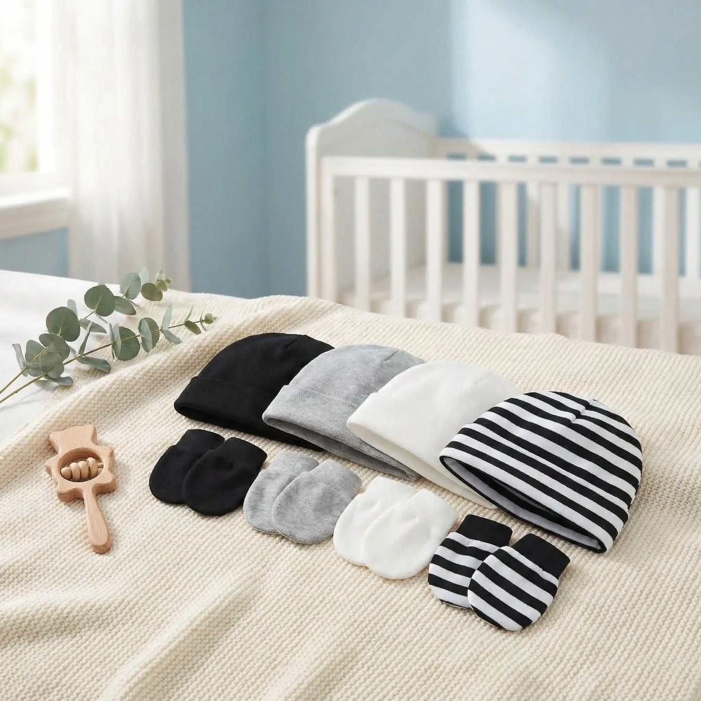 bonnet bébé naissance gris