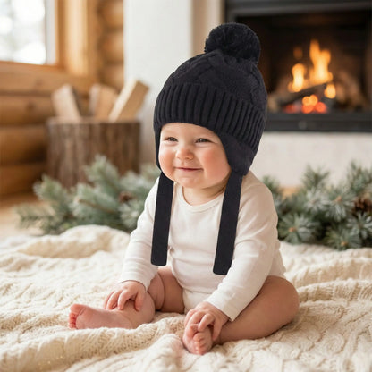 bonnet crochet pour bebe noir