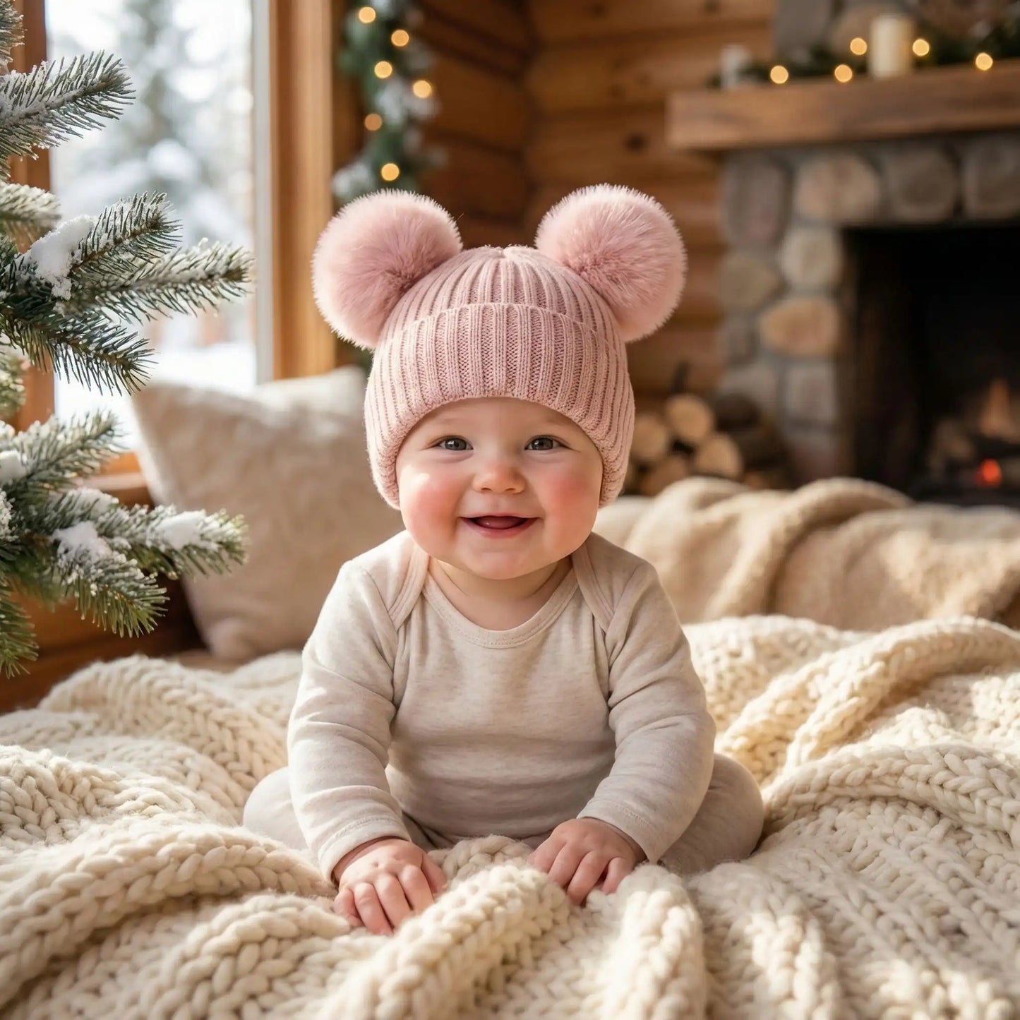 bonnet pour bebe rose