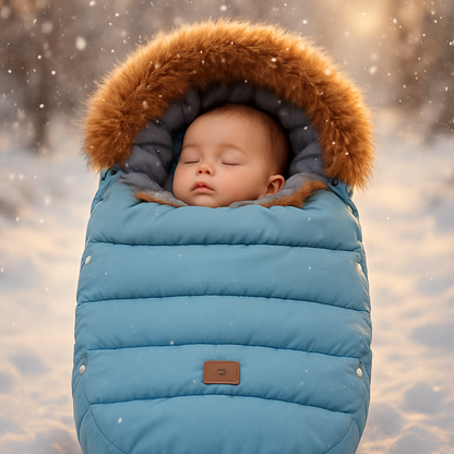 chanceliere pour poussette turquoise