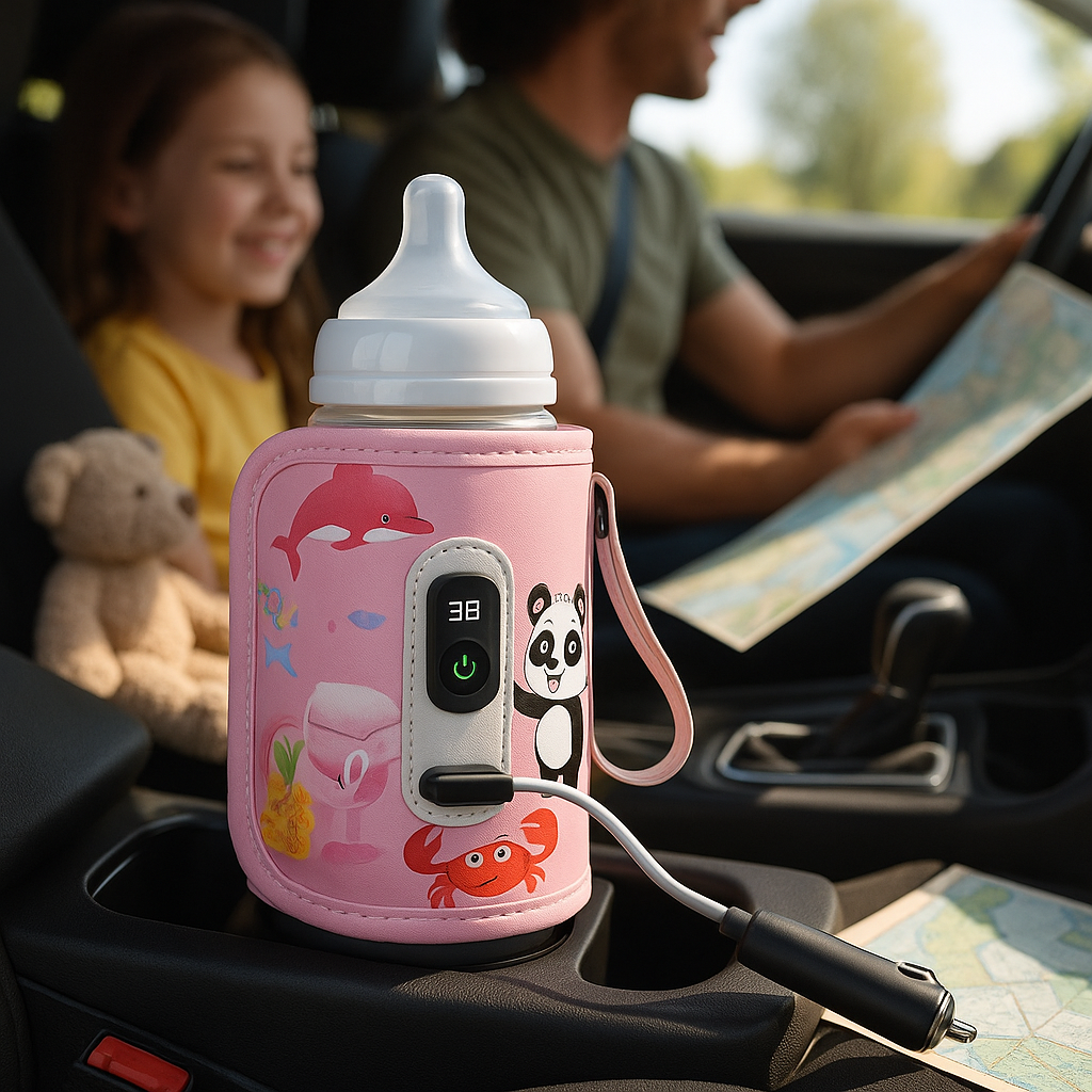chauffe biberon voiture rose