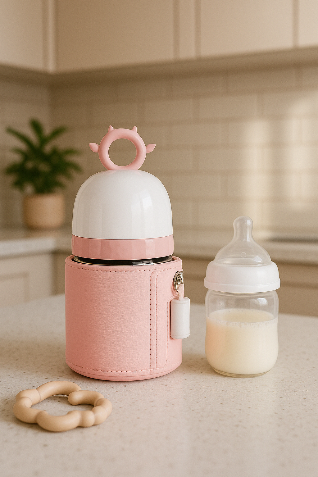 chauffe biberon voiture rose