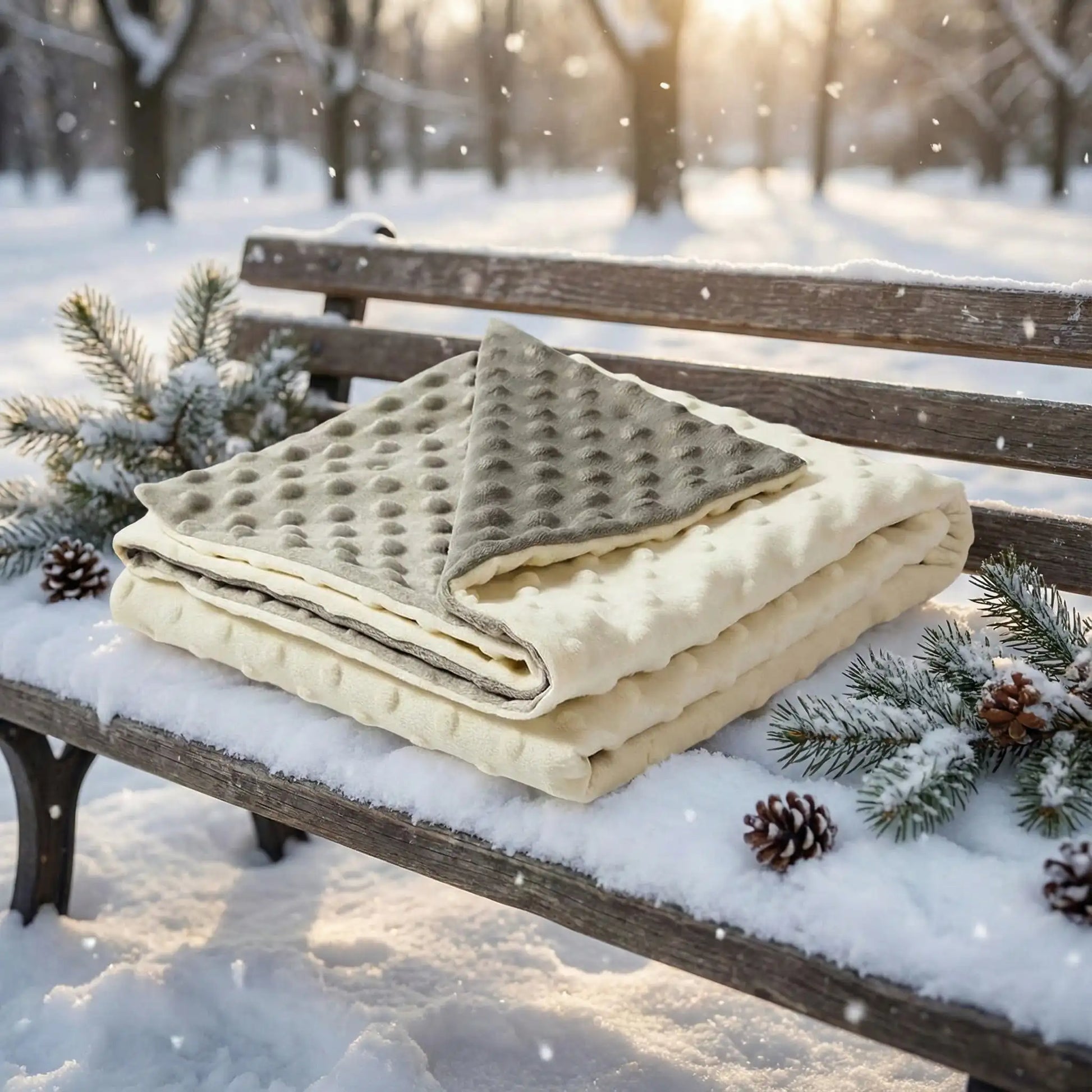 couverture bébé creme