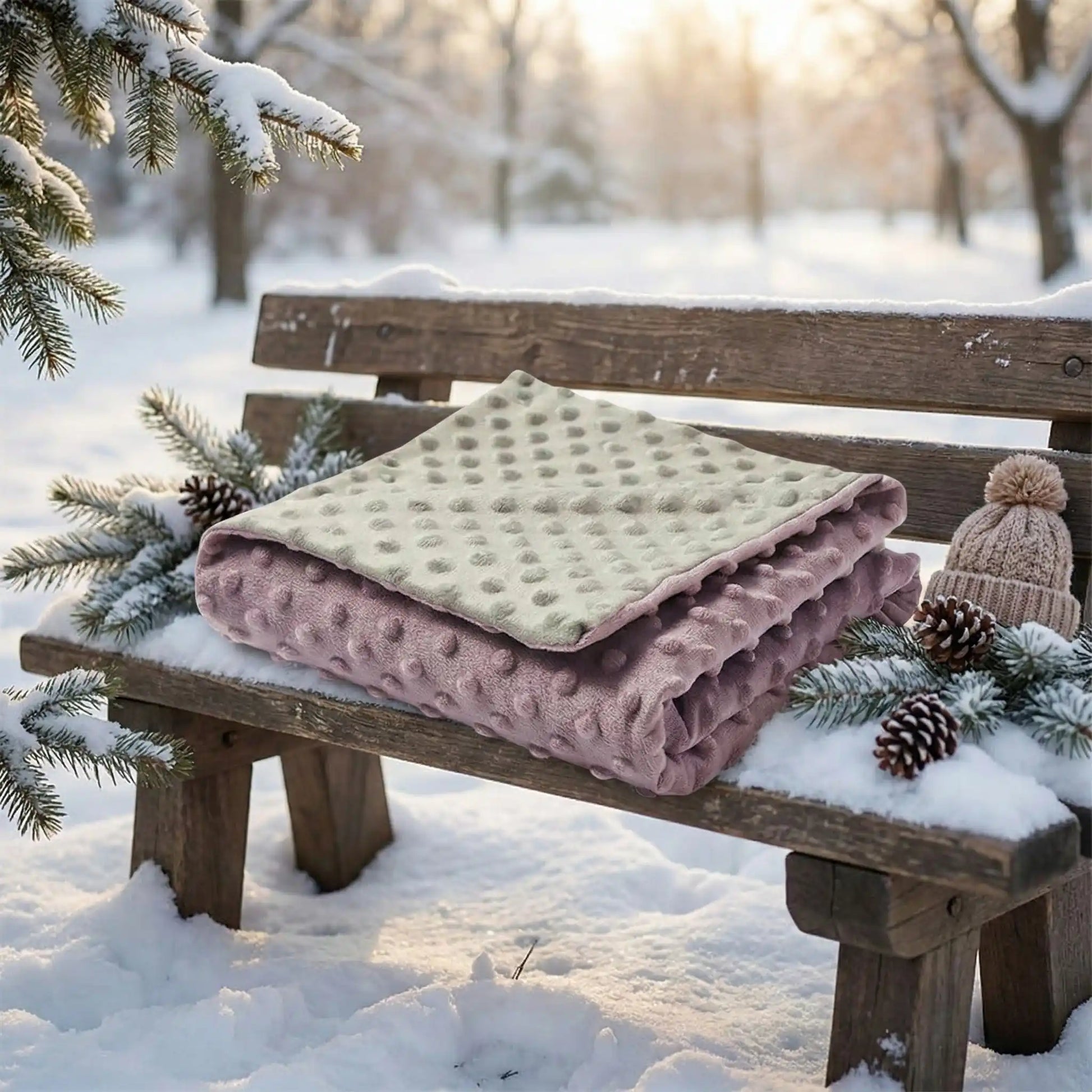 couverture bébé violet