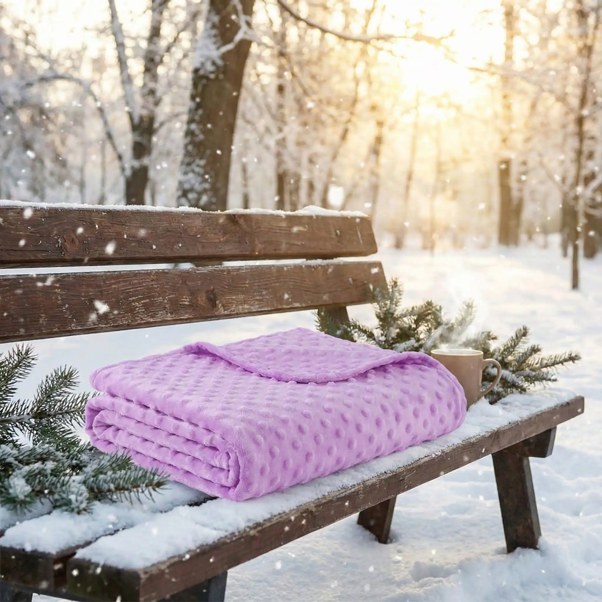 couverture bébé violet
