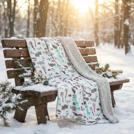 couverture bebe polaire gris