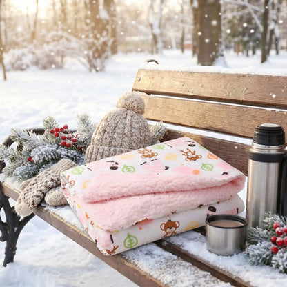 couverture bebe polaire rose