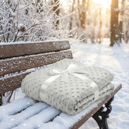 couverture bebe polaire gris