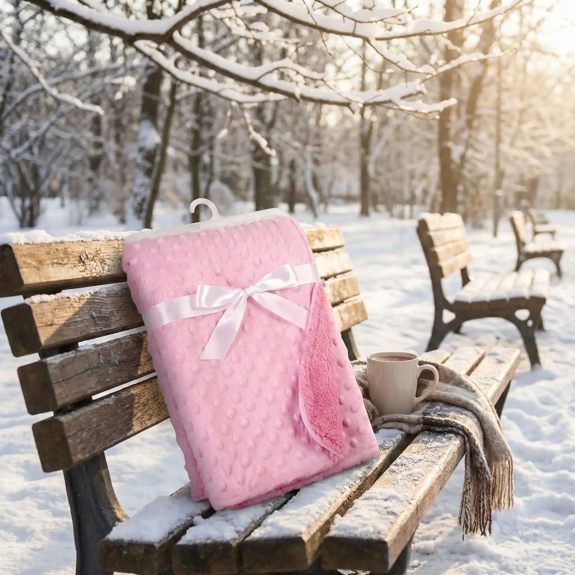 couverture bebe polaire rose