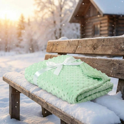 couverture bebe polaire vert