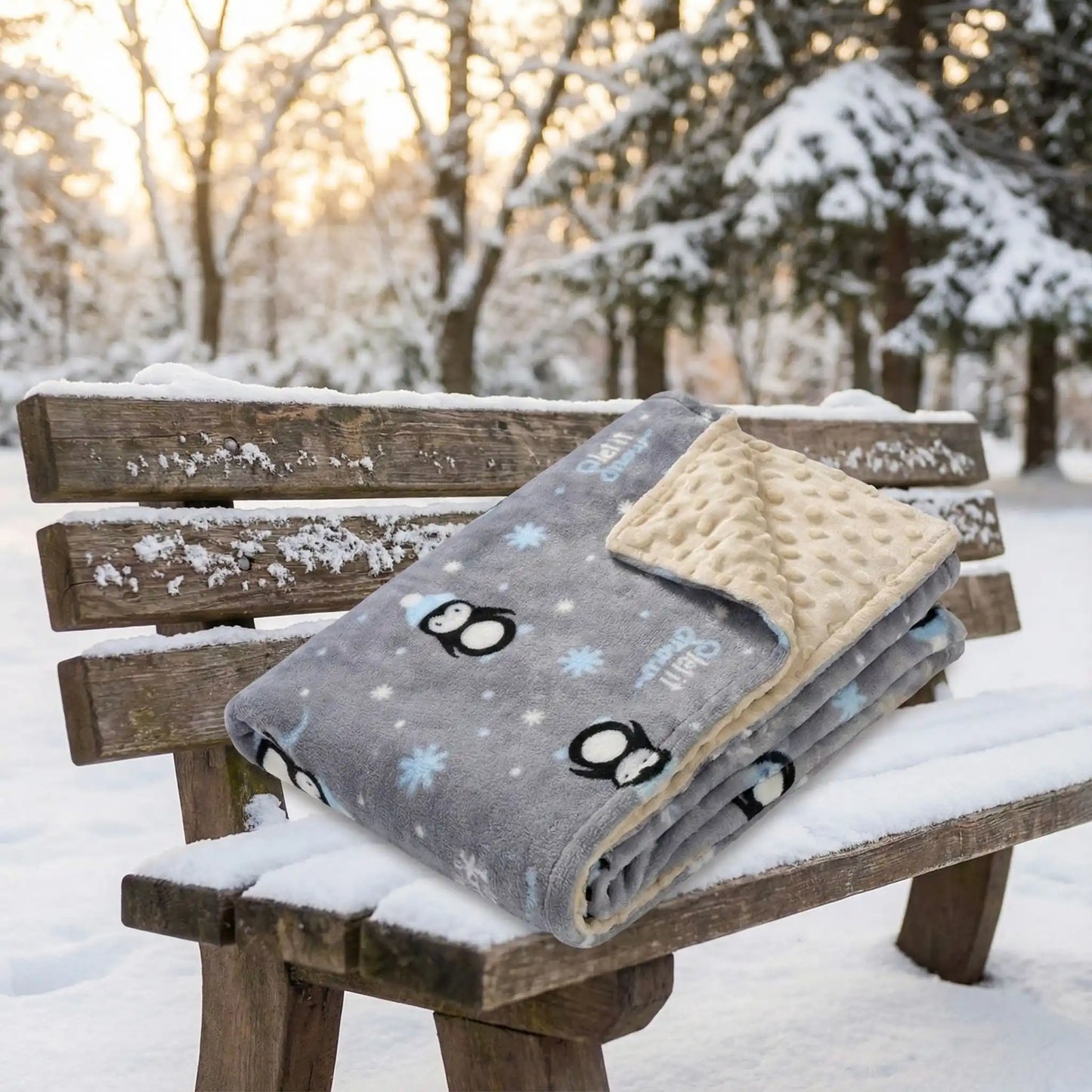 couverture bebe polaire manchot