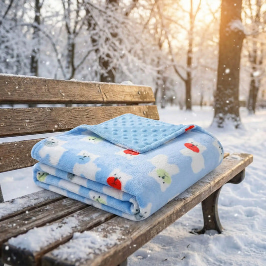 couverture bebe polaire ours blanc