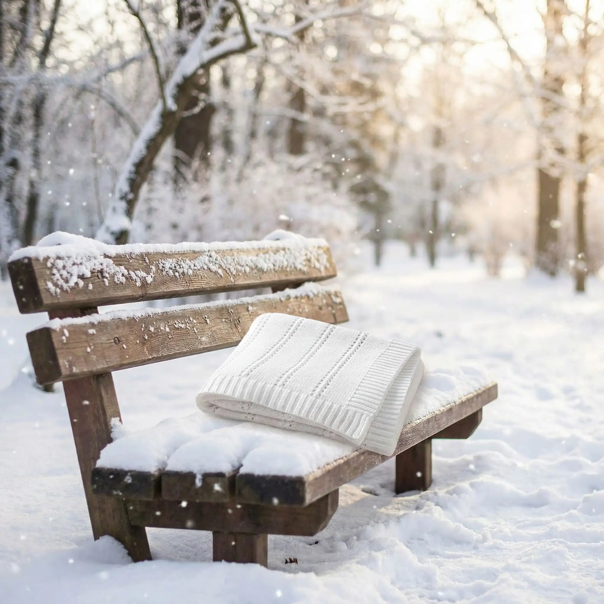 couverture bebe tricot blanc