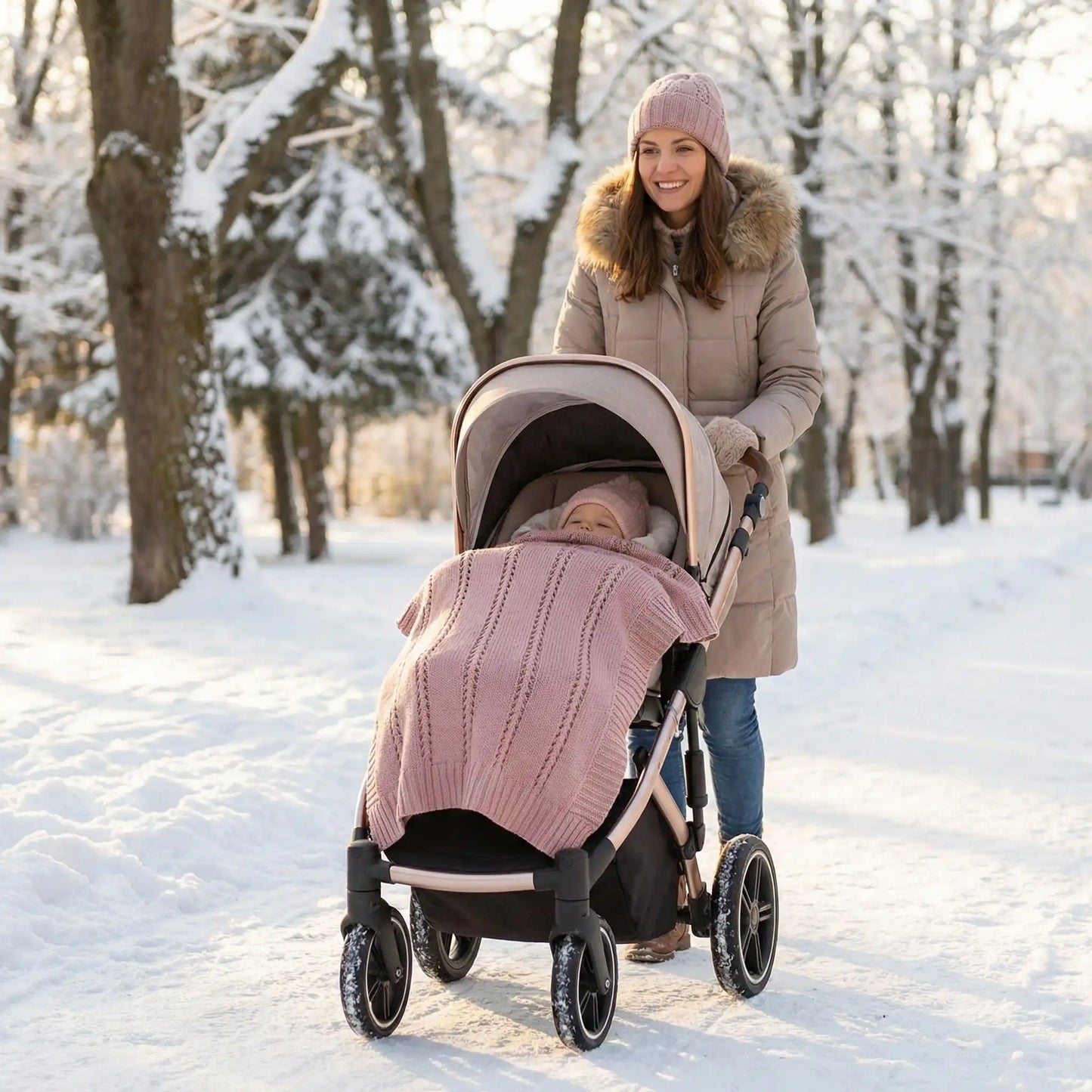 couverture bebe tricot promenade