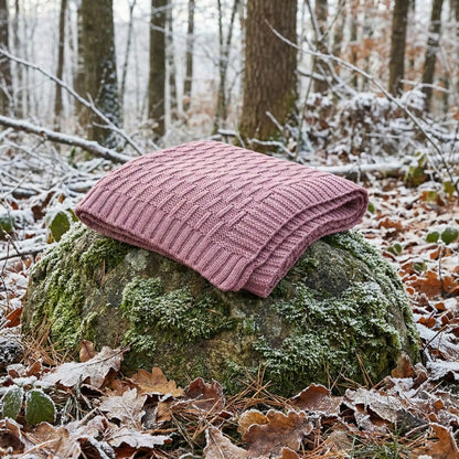 couverture bebe tricot violet