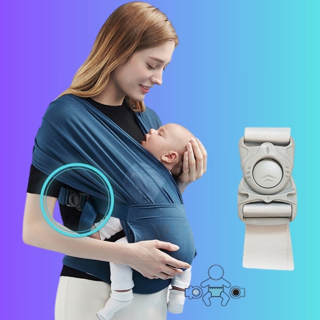 ECHARPE DE PORTAGE BEBE | CALIN LEGER - Djimberry Bébé