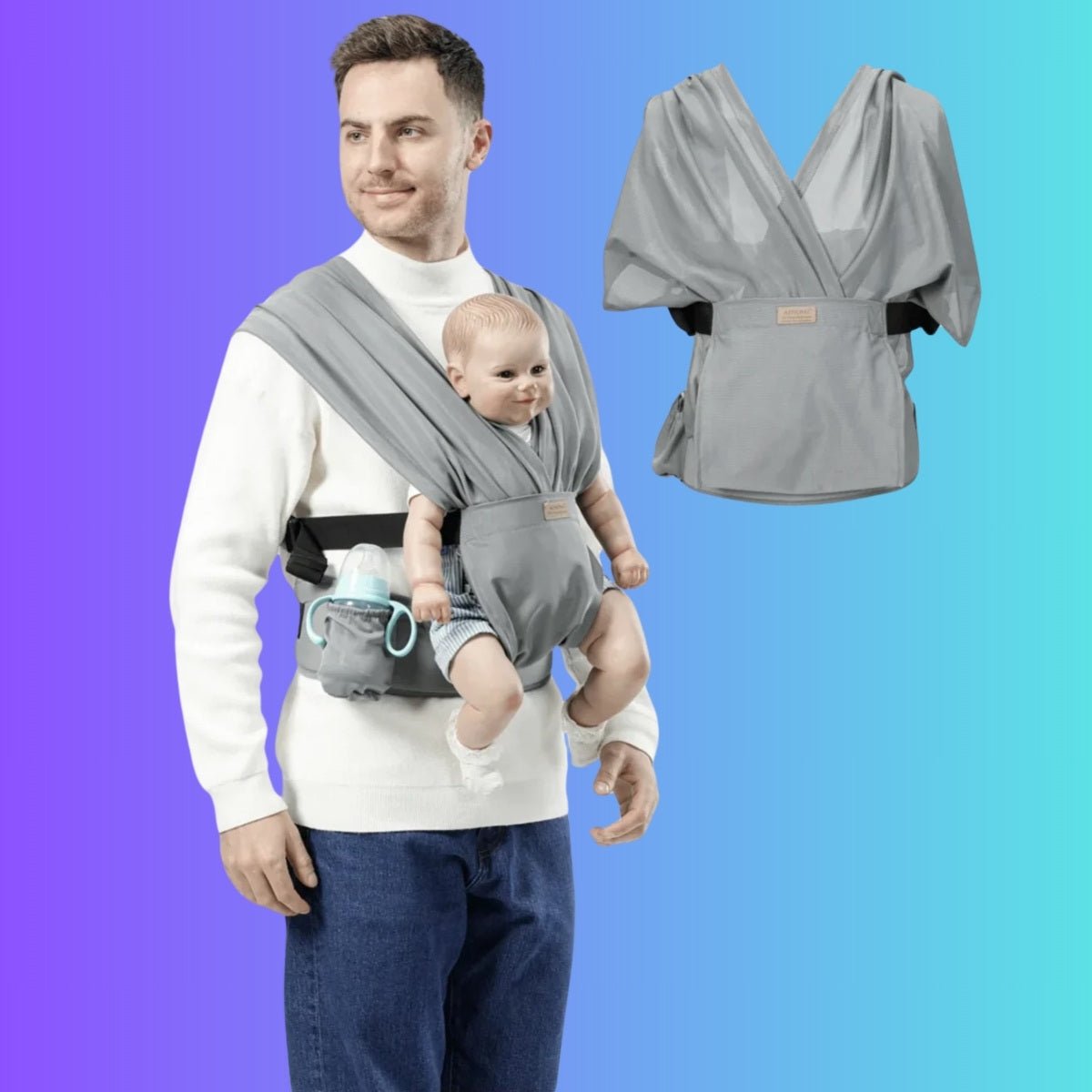 ECHARPE DE PORTAGE BEBE | LEGER BERCEAU - Djimberry Bébé
