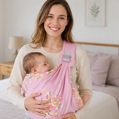 echarpe de portage rose