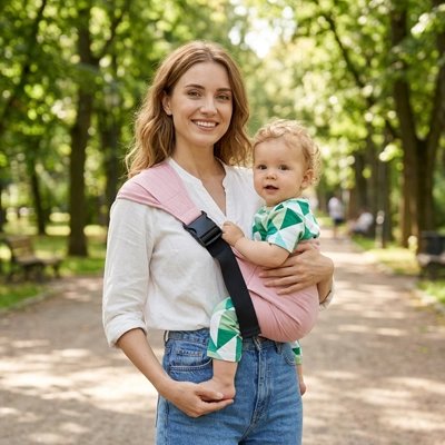 echarpe porte bebe rose