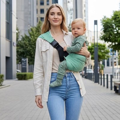 echarpe porte bebe vert