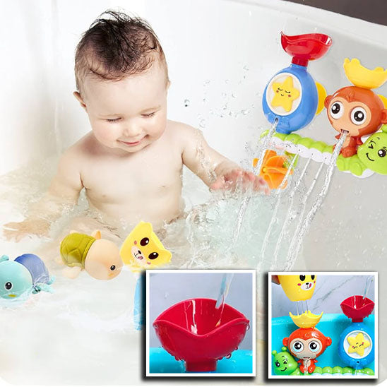 jouets de bain bébé - singe rouge