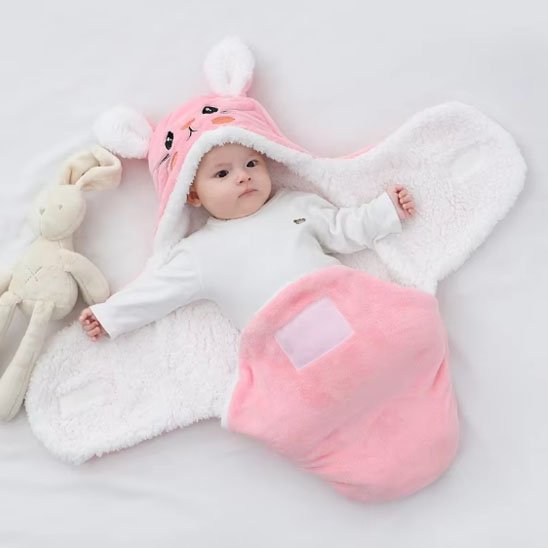 nid d ange rose lapin bebe