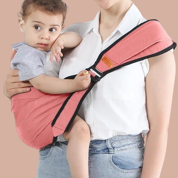 porte-bébé-ceinture-maman-rose