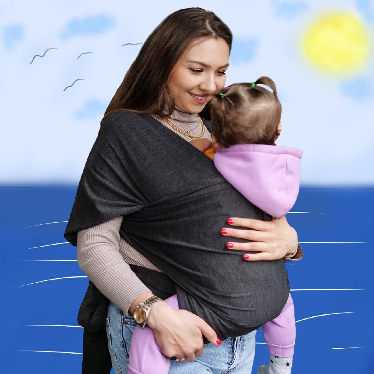 PORTE BEBE EN ECHARPE | ECHARPE AJUSTE - Djimberry Bébé