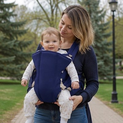 porte bebe bleu fonce