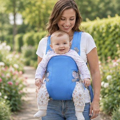 porte bebe bleu