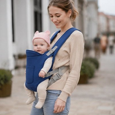 porte bébé bleu