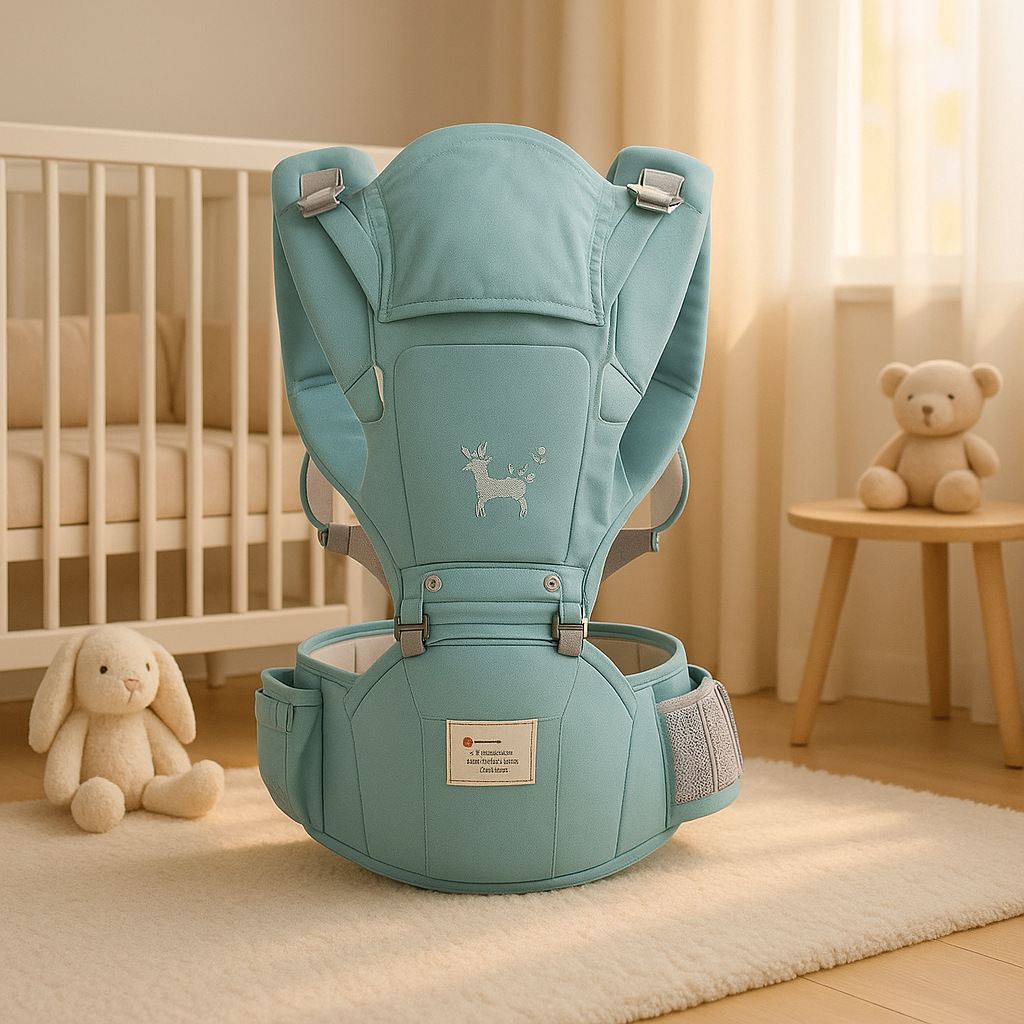 porte bebe ergonomique bleu
