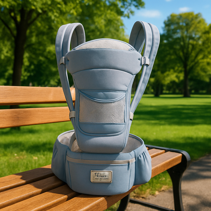 porte bebe ergonomique bleu