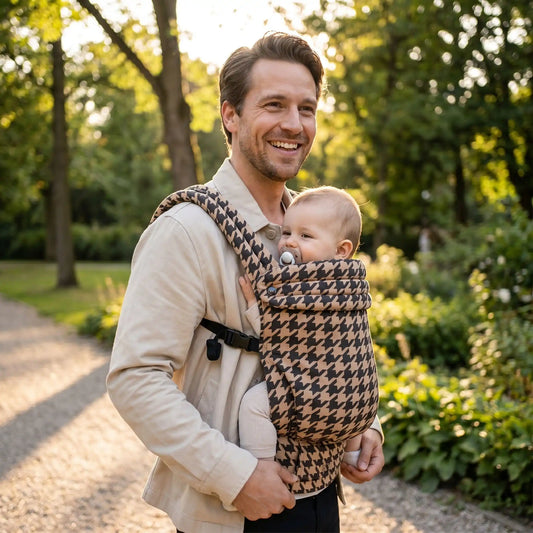 porte bebe ergonomique brun