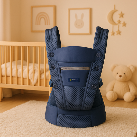 porte bébé physiologique bleu indigo