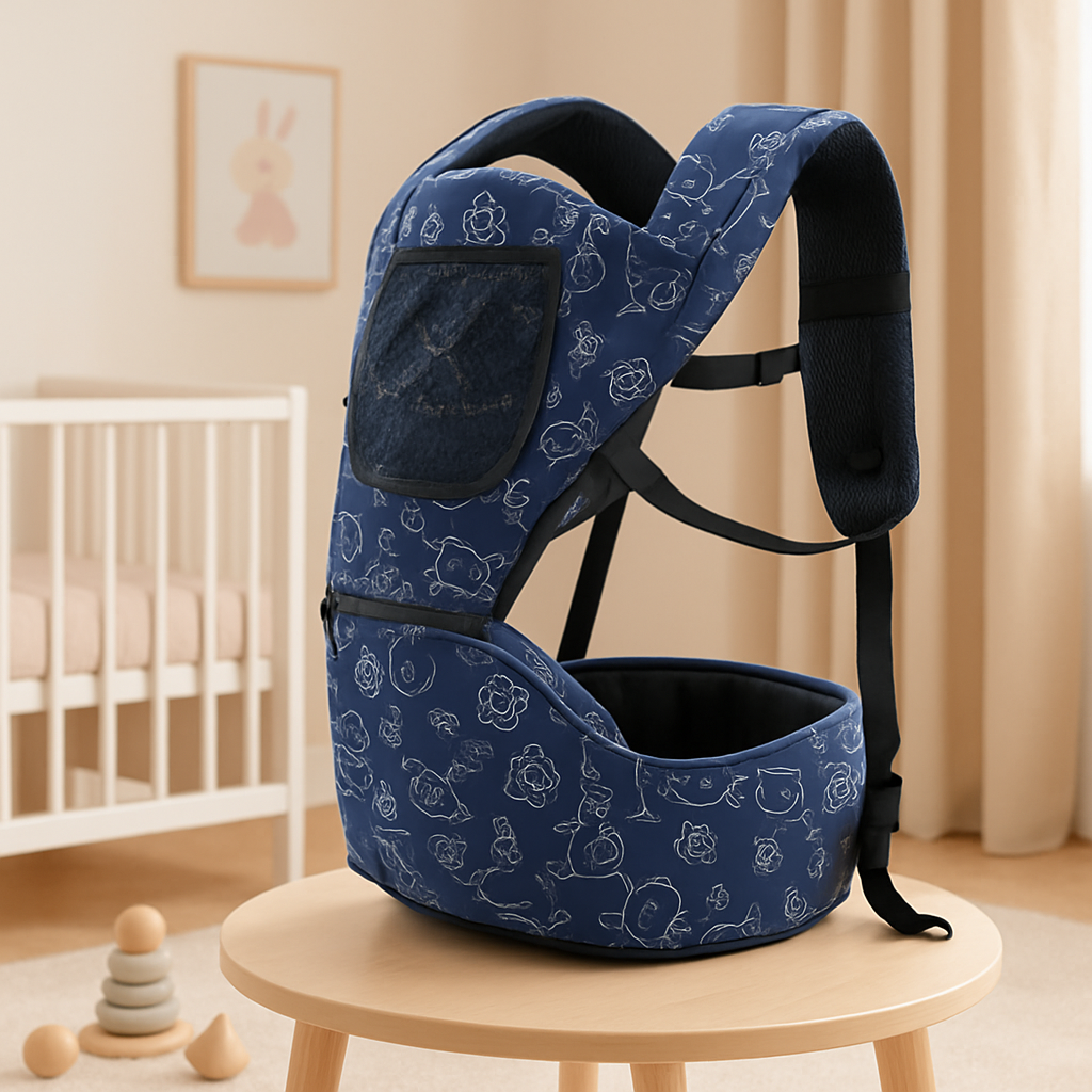 porte bébé physiologique bleu fonce