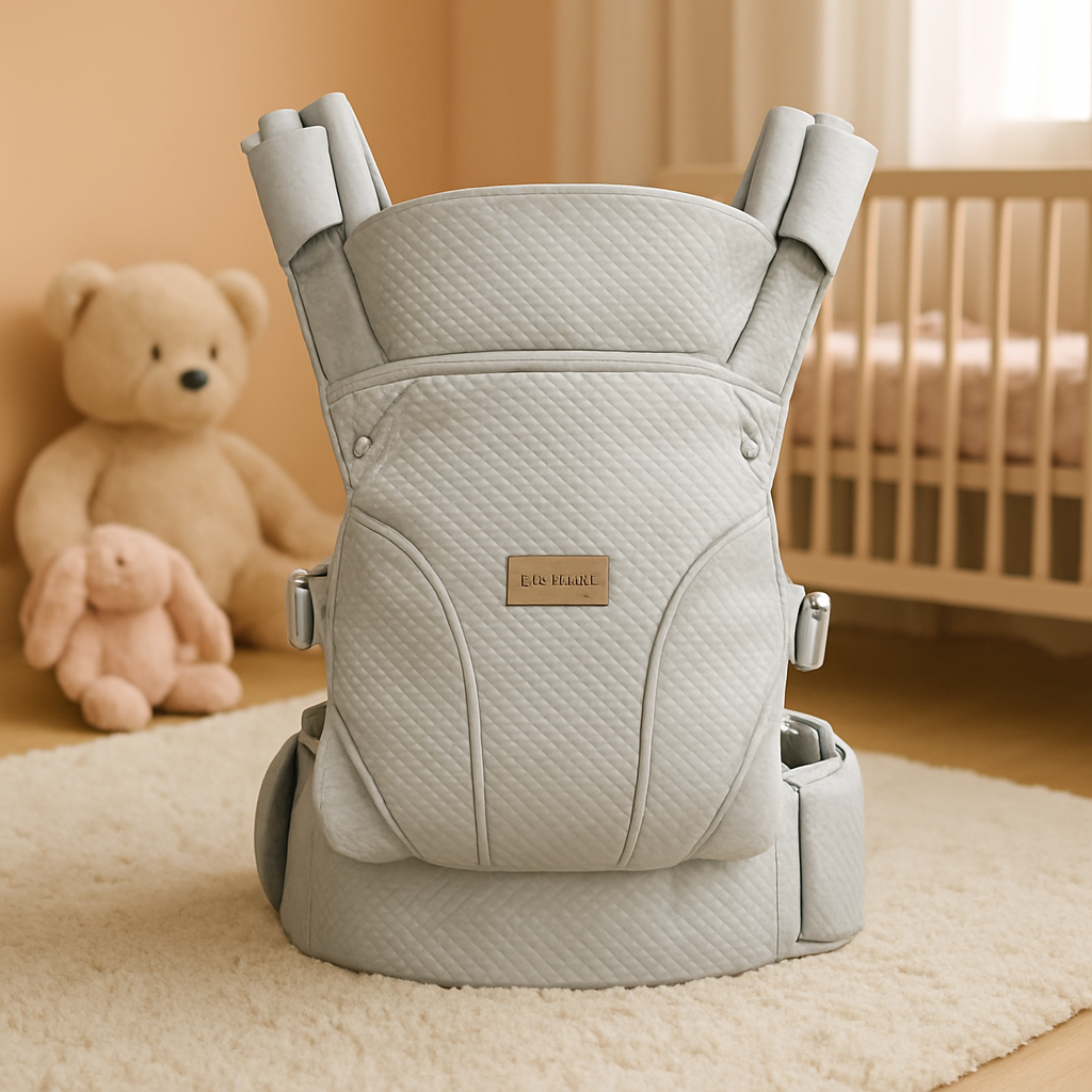 porte bebe physiologique gris clair